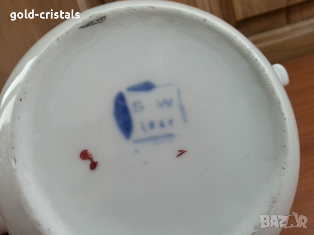 Стар български порцелан захарница, снимка 7 - Антикварни и старинни предмети - 36250271