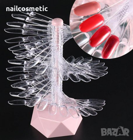 Ново! Дисплей спирала - 60 мостри безцветни, снимка 2 - Продукти за маникюр - 39317243