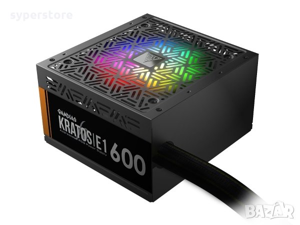 Захранване за настолен компютър Gamdias Kratos E1 600W ATX 12V v2.4 Neon-Flex RGB PSU