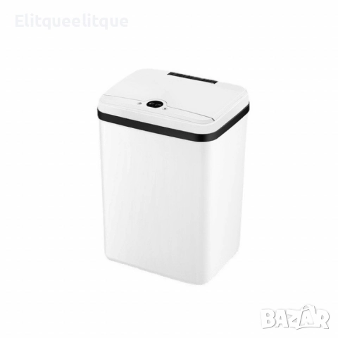 Кош за отпадъци със сензор за вдигане на капака, зарежда се с батерии, 15литра, снимка 4 - Мопове, кофи, четки и метли - 51529246