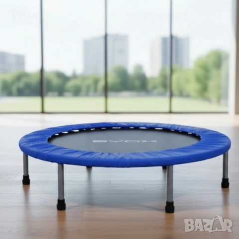 Батут без мрежа Byox 101cm/96cm — розов и син, до 100 кг, снимка 2 - Други спортове - 53626571