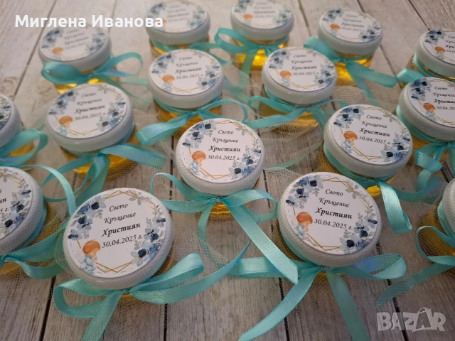 Бурканчета с мед/свещ/подаръци за гости/Коледа , снимка 18 - Други - 40004519