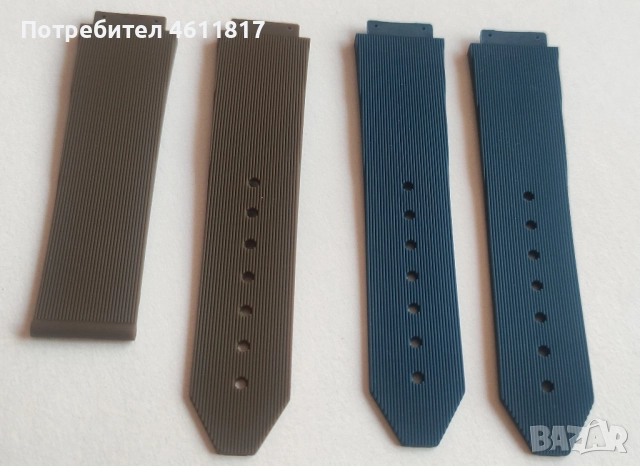 Силиконови каишки за часовник HUBLOT 21-15мм, снимка 3 - Каишки за часовници - 52179427