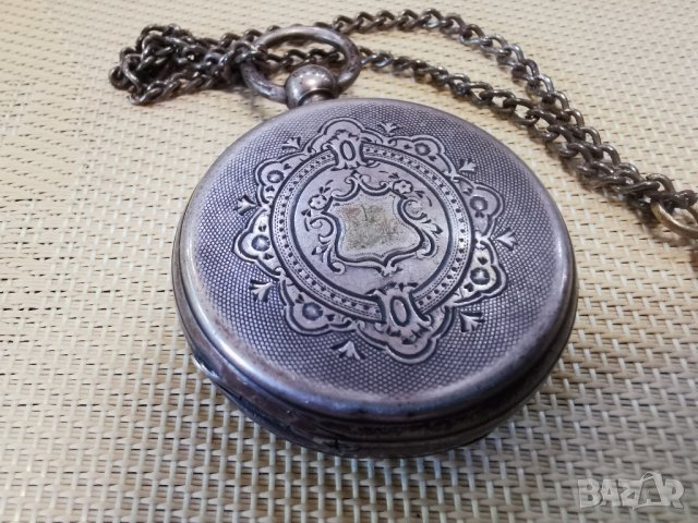 сребърен джобен часовник, снимка 6 - Джобни - 41711425