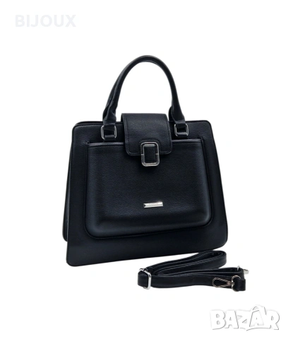 Дамска стилна чанта с метален акцент, снимка 2 - Чанти - 53217449