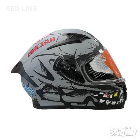 Каска за мотор WLT Matt Grey 2, снимка 7 - Аксесоари и консумативи - 50809667