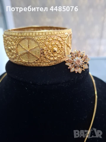 ЗЛАТЕН ДАМСКИ КОМПЛЕКТ 22К ., снимка 8 - Бижутерийни комплекти - 51024881