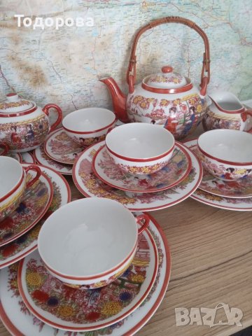 Японски порцеланов сервиз , снимка 9 - Сервизи - 41060855