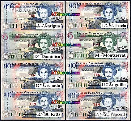 1 долар 1965 г Източнокарибски щати, снимка 3 - Нумизматика и бонистика - 41202163