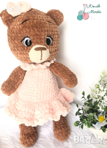 Мече - плетена играчка , снимка 2 - Плюшени играчки - 53415600