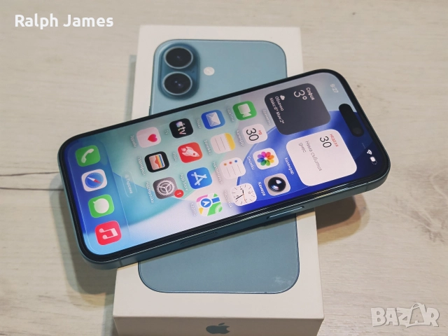 Като нов iPhone 16 5G 128 GB Teal 24.м гаранция