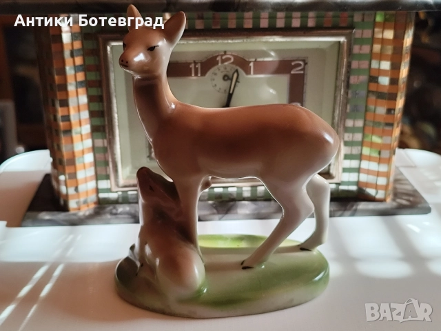 Сърна и елен порцеланови фигури България 