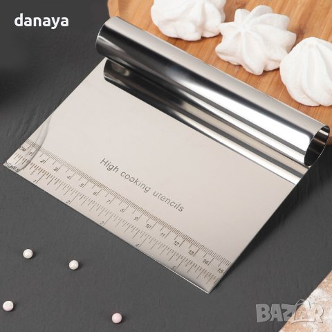 2311 Сладкарска метална шпатула за тесто оразмерена в см и инчове