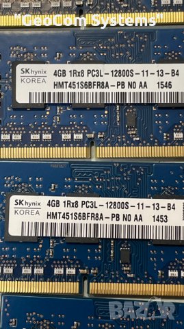 8GB (2x4GB) DDR3L SK-Hynix PC3L-12800S (1600Mhz,CL-9,1,35/1.5V), снимка 2 - RAM памет - 41283596