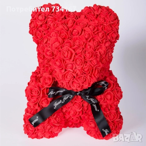 Червено мече от рози. Перфектният подарък за свети Валентин. Височина: 25см, снимка 3 - Декорация за дома - 51722791