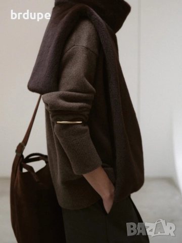 Дамски шал с висока яка от къс и много мек косъм , снимка 4 - Елеци - 52990362