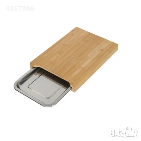 Дъска за рязане с тавичка, Банбук, Светло кафяв , снимка 1