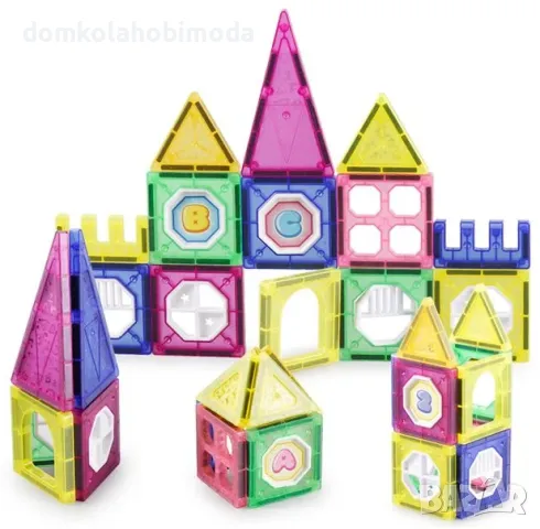 Магнитен конструктор, 34 части, снимка 2 - Коли, камиони, мотори, писти - 47640086