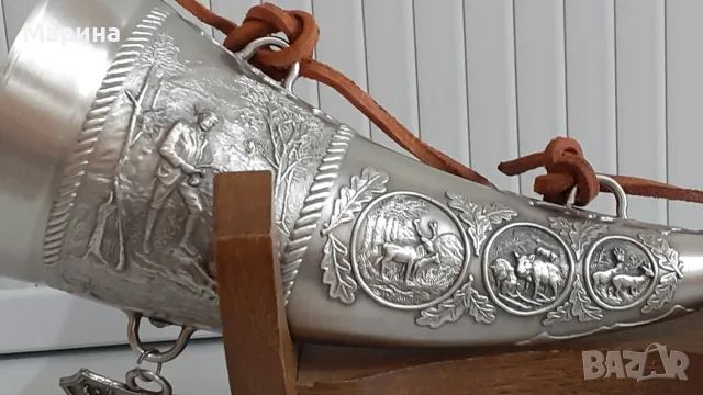 РОГ за пиене от калай Antik*Vintage#45, снимка 2 - Антикварни и старинни предмети - 55725040