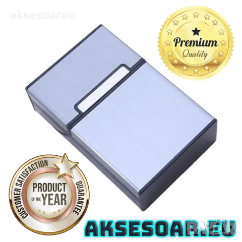 Качествена джобна кутия за стандартни цигари 80 мм. калъф от алуминиева сплав за пушачи за Подарък, снимка 9 - Табакери - 50232526