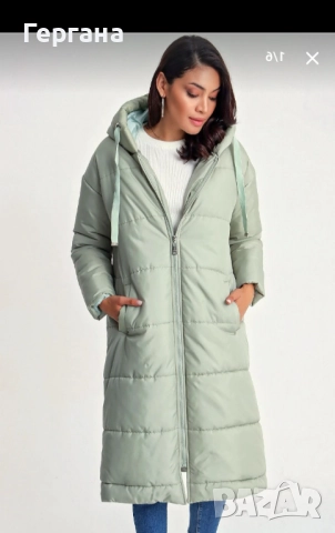 Ново дълго зимно яке с качулка, снимка 3 - Якета - 52618212