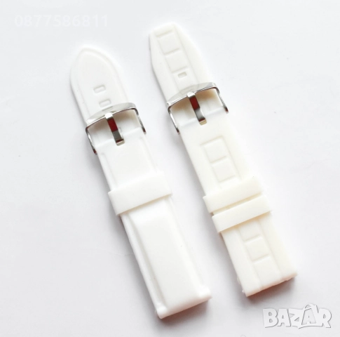 НОВА БЯЛА СИЛИКОНОВА ГУМЕНА КАИШКА ЗА ЧАСОВНИК.БЕЛИ СИЛИКОНОВИ ГУМЕНИ КАИШКИ ЗА ЧАСОВНИЦИ., снимка 5 - Каишки за часовници - 51613028