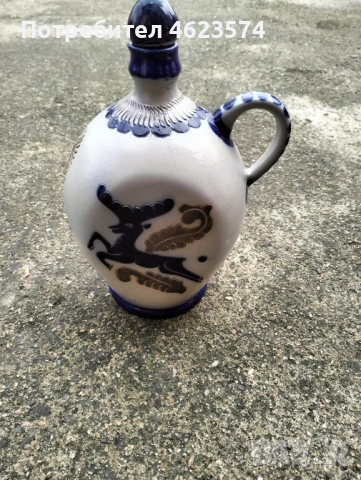 Стара керамична бутилка, снимка 2 - Антикварни и старинни предмети - 53392918