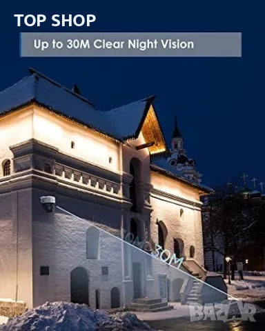 Нова SANNCE 1080P PTZ Камера-2MP, Водоустойчива, Нощно Виждане 30м, снимка 5 - Аналогови камери - 49217119