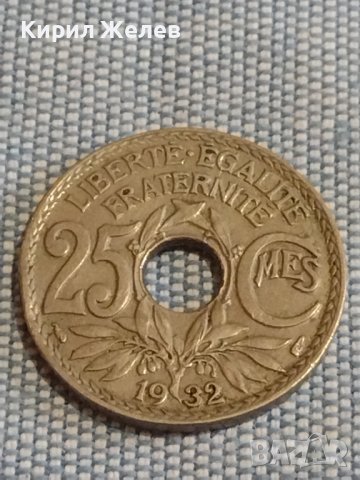 Две монети 25 сантима 1932г. Франция / 1 цент 1940г. Недерландия за КОЛЕКЦИЯ ДЕКОРАЦИЯ 31747, снимка 2 - Нумизматика и бонистика - 44489893