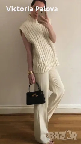 Модерна блуза-елек  без ръкави, снимка 6 - Блузи с дълъг ръкав и пуловери - 49434229