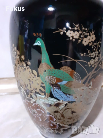 Великолепна стара ваза - японски порцелан маркировка, снимка 6 - Антикварни и старинни предмети - 53348333