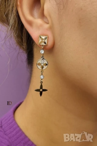 обеци от висококачествена стомана christian dior chanel ysl saint laurent louis vuitton , снимка 8 - Обеци - 51080364