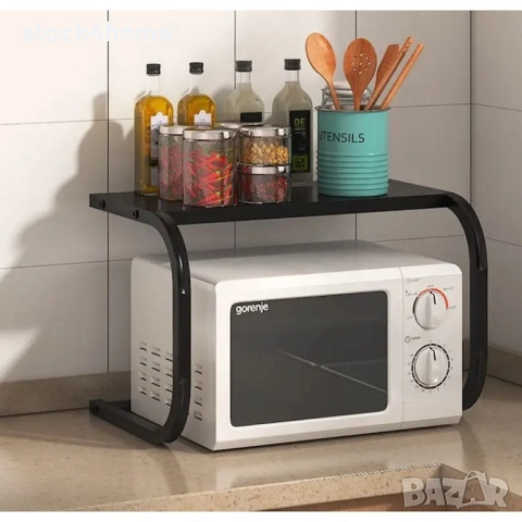 Стойка за микровълнова фурна, 55x35x35см, черна, капацитет 25кг