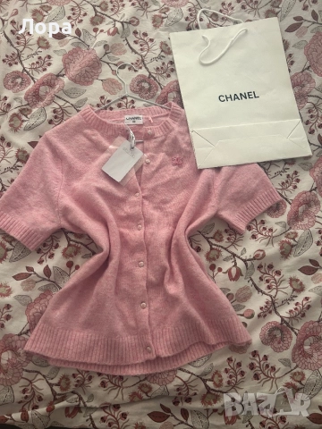 Chanel блуза розово плетиво, снимка 3 - Блузи с дълъг ръкав и пуловери - 52935816
