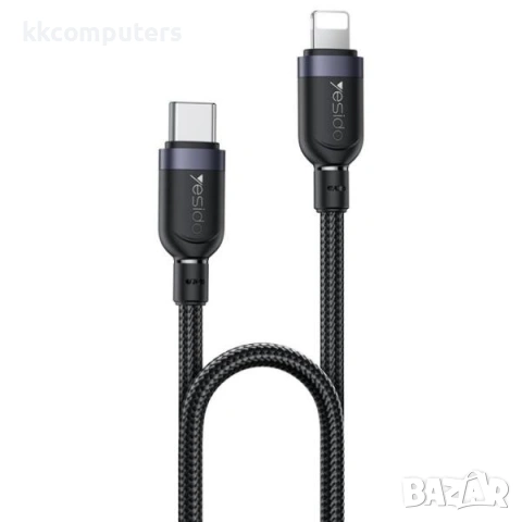 YESIDO PD кабел / Type-C - Lightning(iPhone) 27W , 120cm / CA189 / Черен / Баркод : 2404169
