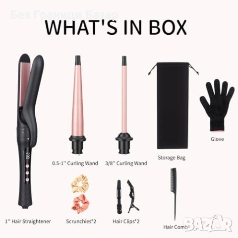 Нова Маша за коса 3 в 1 преса къдрици вълни 14 температури жени прическа, снимка 7 - Маши за коса - 53824525