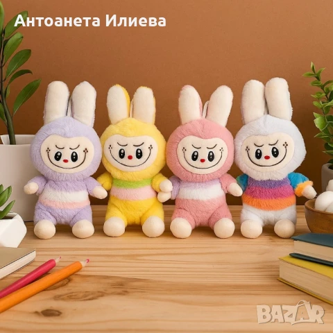 С избор на цвят!Очарователна плюшена играчка Лабубу – 25 см, снимка 1