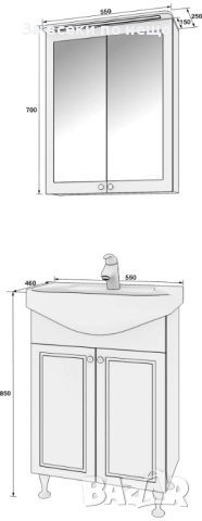 Комплект Афродита с лед Код P1537, снимка 4 - Мивки - 52556210