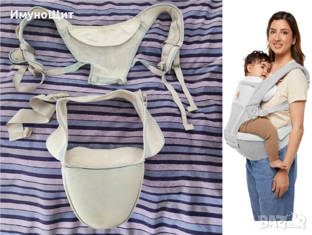Ергономична раница тип Hip Seat за удобно носене на бебе от 6м до 15кг