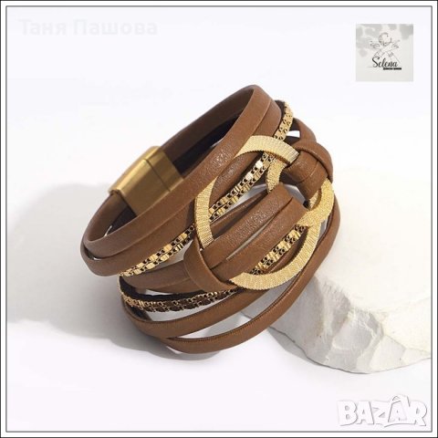 КОЖЕНИ ГРИВНИ С МЕТАЛНИ ЕЛЕМЕНТИ , снимка 10 - Гривни - 40192223