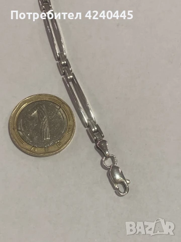 Сребърна гривна, снимка 2 - Гривни - 50448049