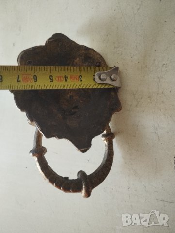 бронзова апликация-лъвска глава, снимка 2 - Други ценни предмети - 41931813