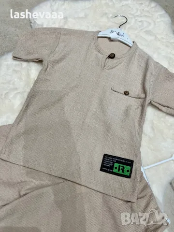 Комплект за момче в светло бежово, снимка 2 - Детски комплекти - 49351137