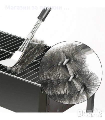 ЧЕТКИ ЗА ПОЧИСТВАНЕ НА БАРБЕКЮ, ДВУ И ТРИ РЕДОВИ - код 3050, снимка 3 - Барбекюта - 33897310