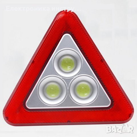 Авариен, Соларен Триъгълник с 3 бр. COB LED и червени диоди, снимка 4 - Друга електроника - 42377943