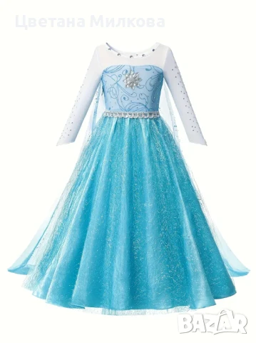Рокля "Елза от леденото кралство", снимка 2 - Детски рокли и поли - 50987398