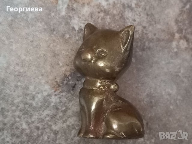 Месингово коте статуетка, фигурка , снимка 6 - Декорация за дома - 41826059
