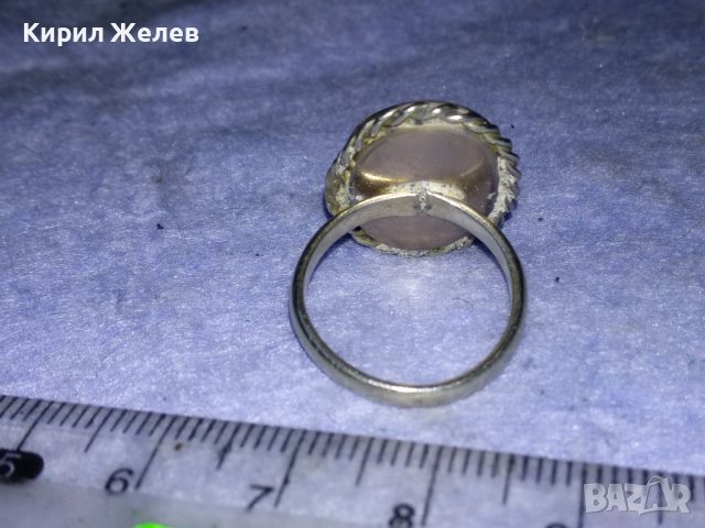 СТАРИНЕН АР ДЕКО СРЕБЪРЕН ПРЪСТЕН ВИСОКА ПРОБА СРЕБРО с ГНЕЗДО За ВГРАЖДАНЕ на Скъпоц. КАМЪК 31252, снимка 13 - Антикварни и старинни предмети - 40920590