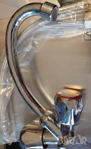 Стоящ смесител за умивалник Сифон клик - клак Смесител за мивка Батерия за мивка Клик сифон за мивка, снимка 4 - Смесители - 52636973