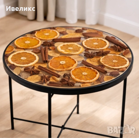 Градинска/ холна / помощна маса за кафе от епоксидна смола, снимка 2 - Маси - 53721696